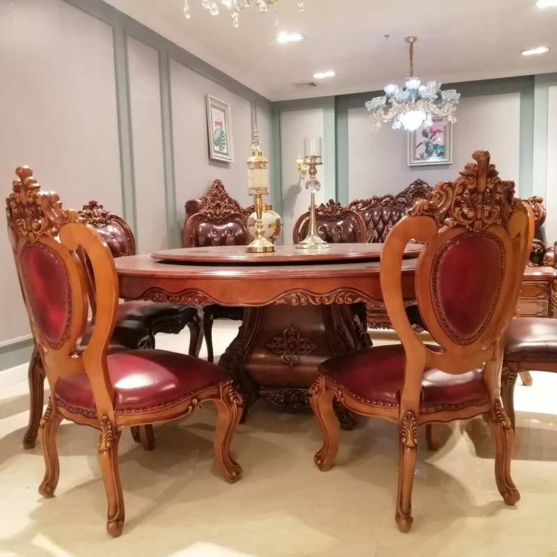 ^& Champagne Gold Luxury Rectangle Dinning Table With 6 Chairs Furniture Sets With Modern Craftsmanship and Royal Design Style
