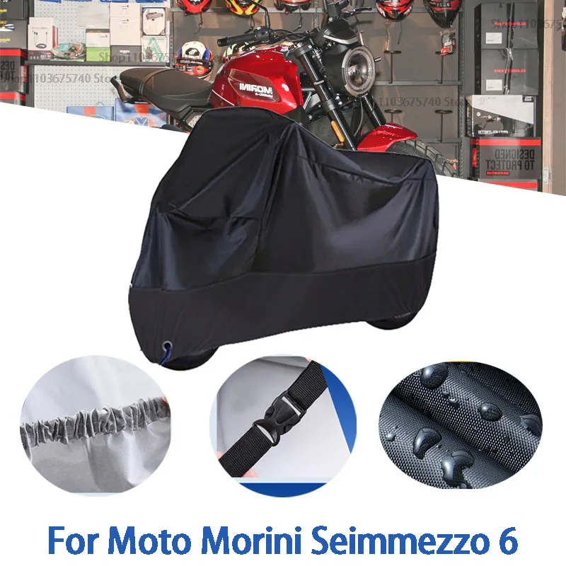 

Motorcycle Full Covers For Moto Morini Seimmezzo Car Outdoors Sun Protection Dust No Ear Thickened Oxford Clothcover Accessories