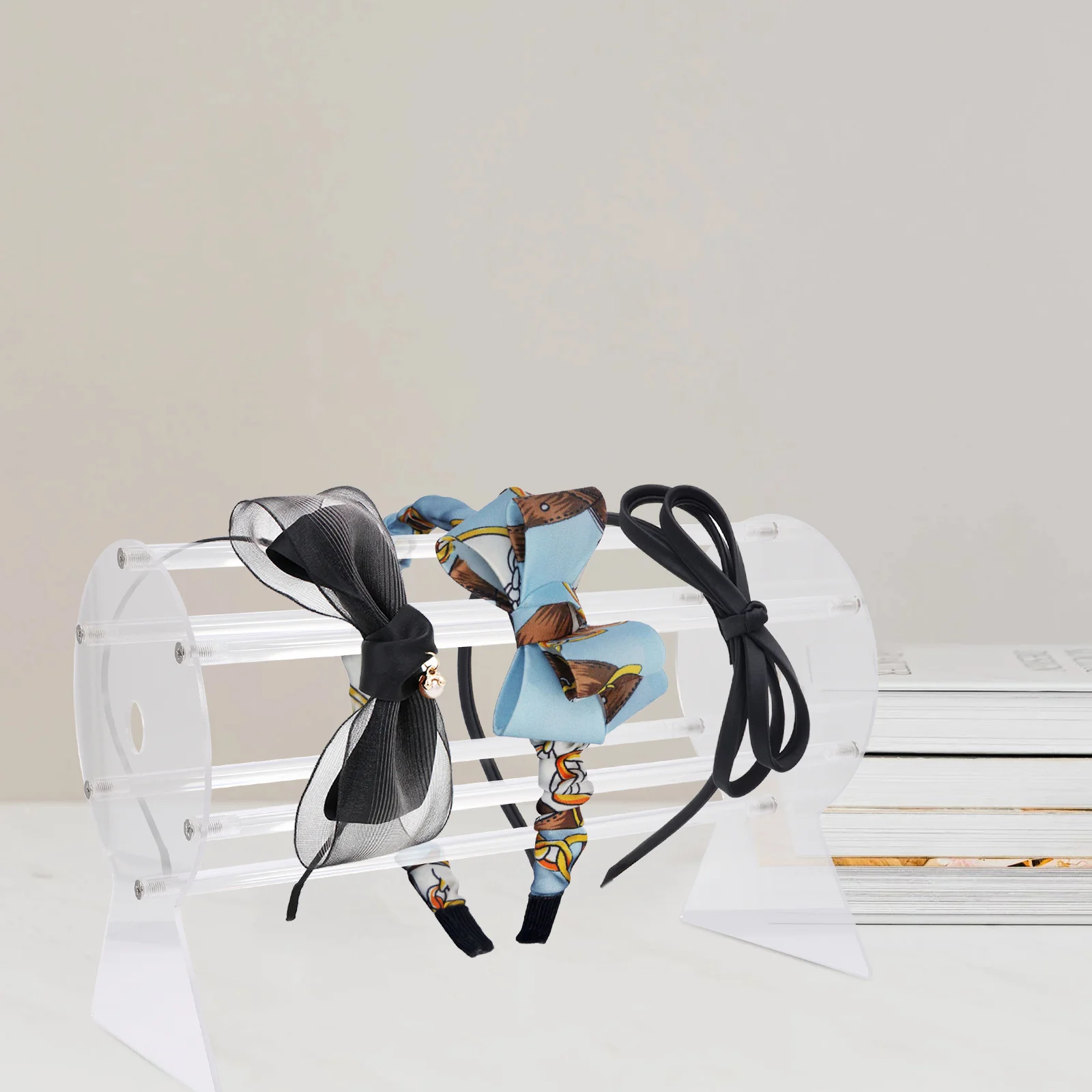 

Acrylic Jewelry Organizer Stand Headband Holder Rack For Hair Hoops Storage Display Cabinet Dressing Table Home Shop