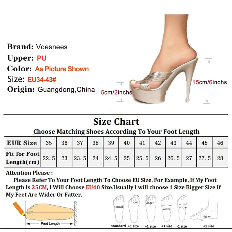 Elegant Women Outdoors Slippers 2024 New Ladies Party Stiletto Heels Summer Thick Sole Sandals 5CM Platform 15CM High Heel Shoes