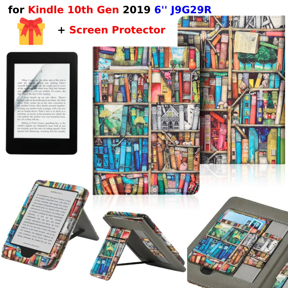 For Kindle 10th Gen Case + Screen Protector 6 inch J9G29R 2019