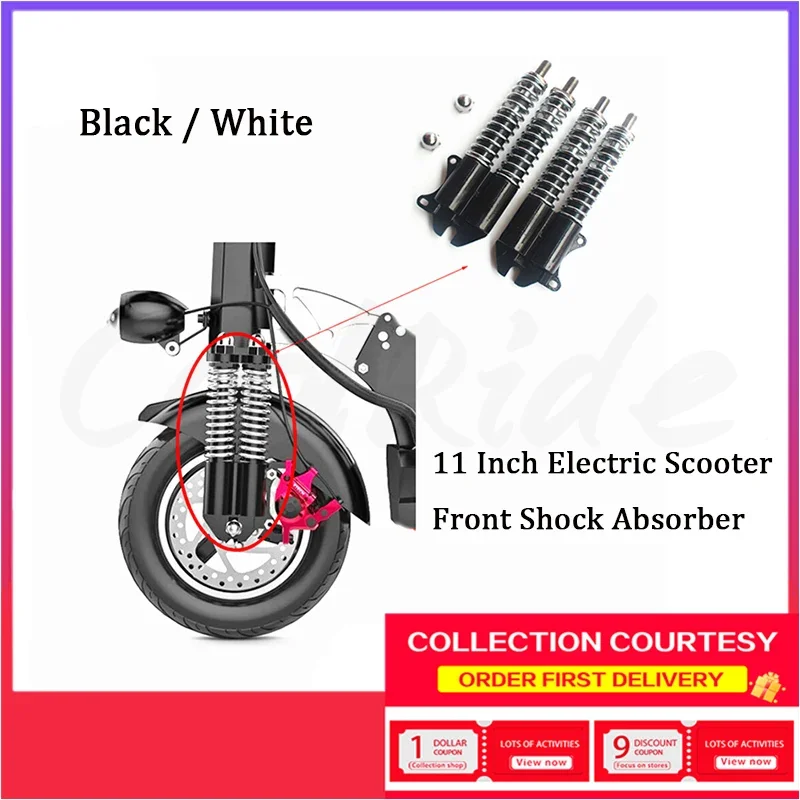 For Janobike T10 Electric Scooter Original Dual Drive Hydraulic Shock Absorption Front Suspension  Spring Device M12x1.5