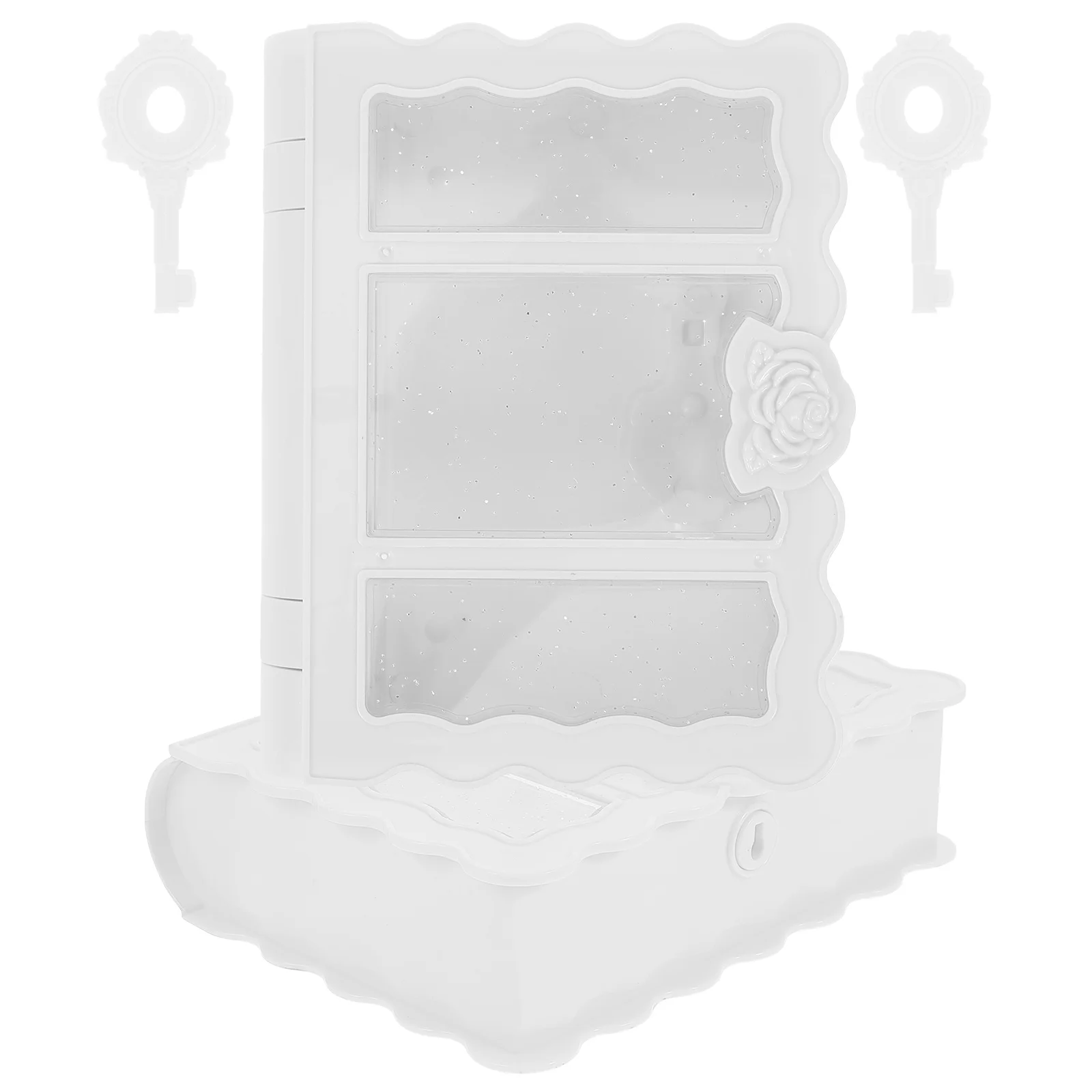 

2Pcs Jewelry Organizer Box Retro Design Storage Case for Earrings Rings Necklaces Small Plastic Trinket Storage Box