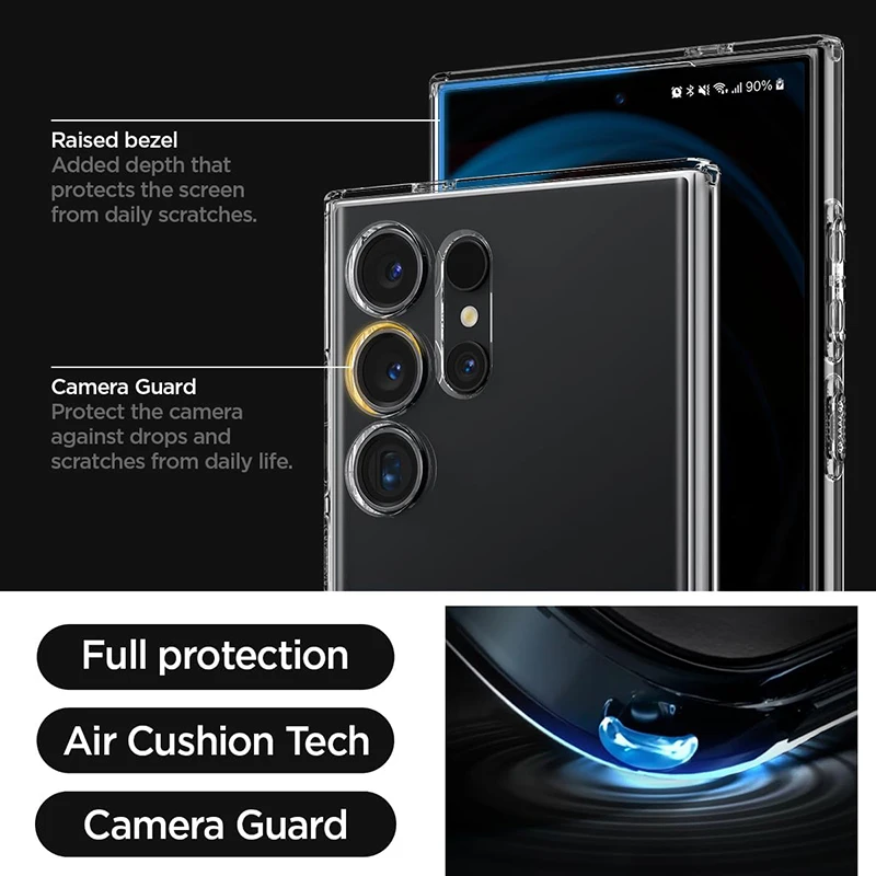 Luxury Transparent Black Silicone Case For Samsung Galaxy S24 S23 S21 FE S22 Ultra Plus Ultra Thin Soft TPU Cover S24Ultra S24+ - Image 4