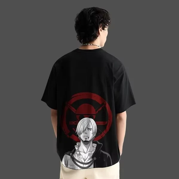 One Piece Anime Sanji Printed T-shirt Men's and Women's T-shirt Men's Top Sports T-shirt Men's T-shirt Summer Tee 2026 New