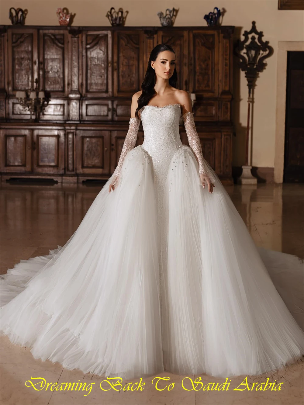 

Классическое белое свадебное платье из органзы по индивидуальному заказу, вечернее свадебное платье без бретелек без рукавов, нежное трапециевидное платье для выпускного вечера со шлейфом