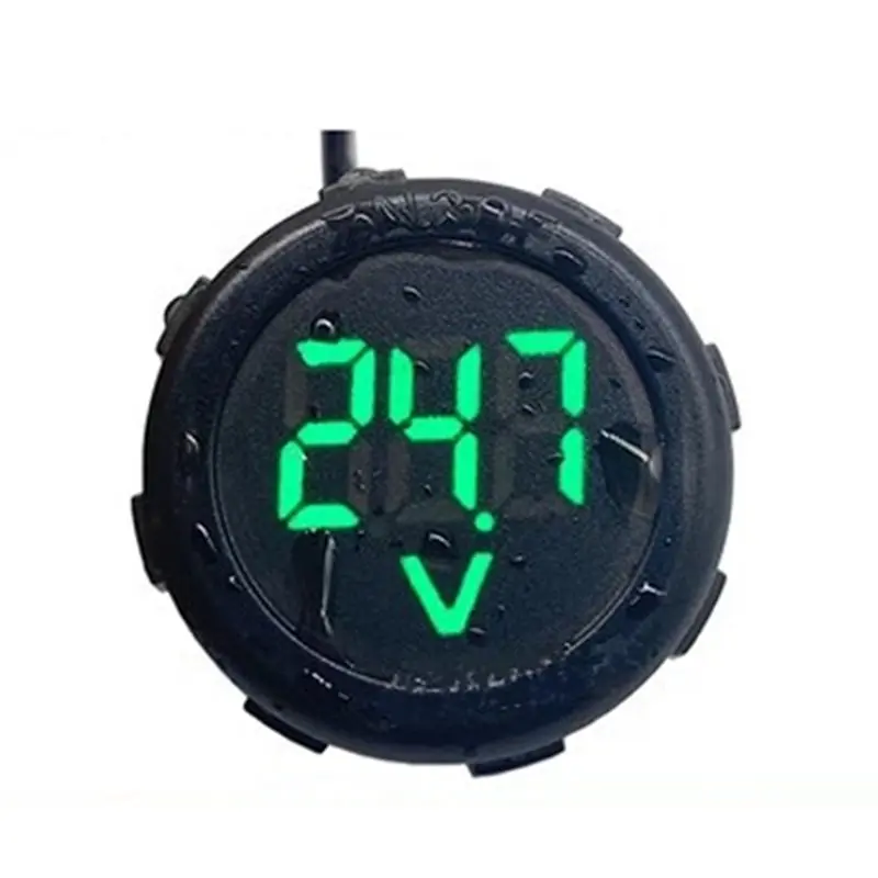 AB16-Battery Monitor Waterproof LED Digital Voltage Meter Gauge DC 4-100V For Golf Cart Marine Car RV Boat Truck Motorcycle