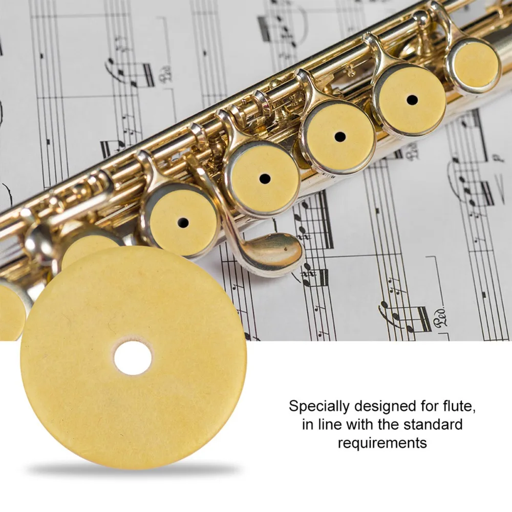 

16pcs Durable Sheep casing Flute Pads Set ​Yellow​ Repair kit ​Flute Repair Kit ​Flute Parts​ ​Flute Maintenance