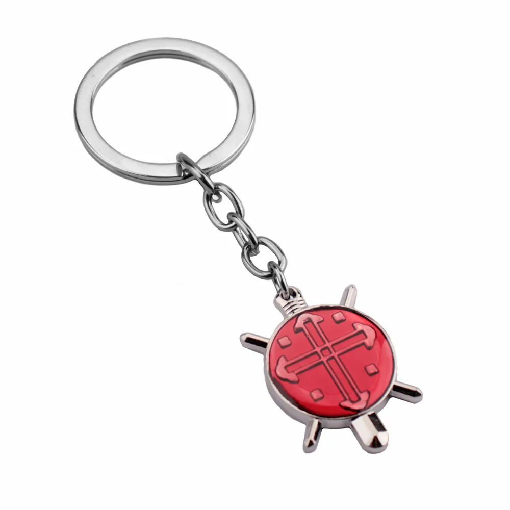 Hunter x Hunter GON FREECSS Cross Symbol Pendant Keychain for Men Women Soft Enamel Metal Key Ring Anime Fans Cosplay Jewelry