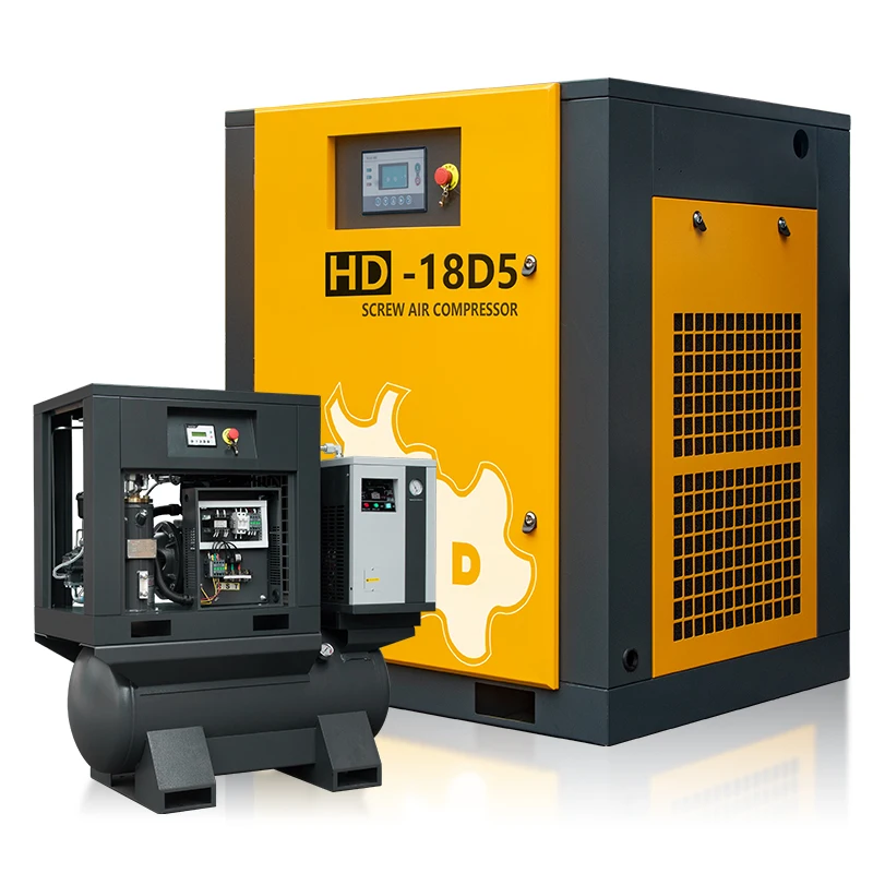 

HANDE Screw Air Compressor 18.5kw 25HP Fixed Speed Drive Rotary Compressor Power Driven Industry Silent 185cfm 250cfm 300cfm