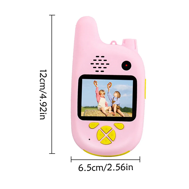 Para mini domofonów z kreskówek dla dzieci, podwójnych kamer o wysokiej rozdzielczości, mini walkie talkie dla dzieci, domofon 100 m