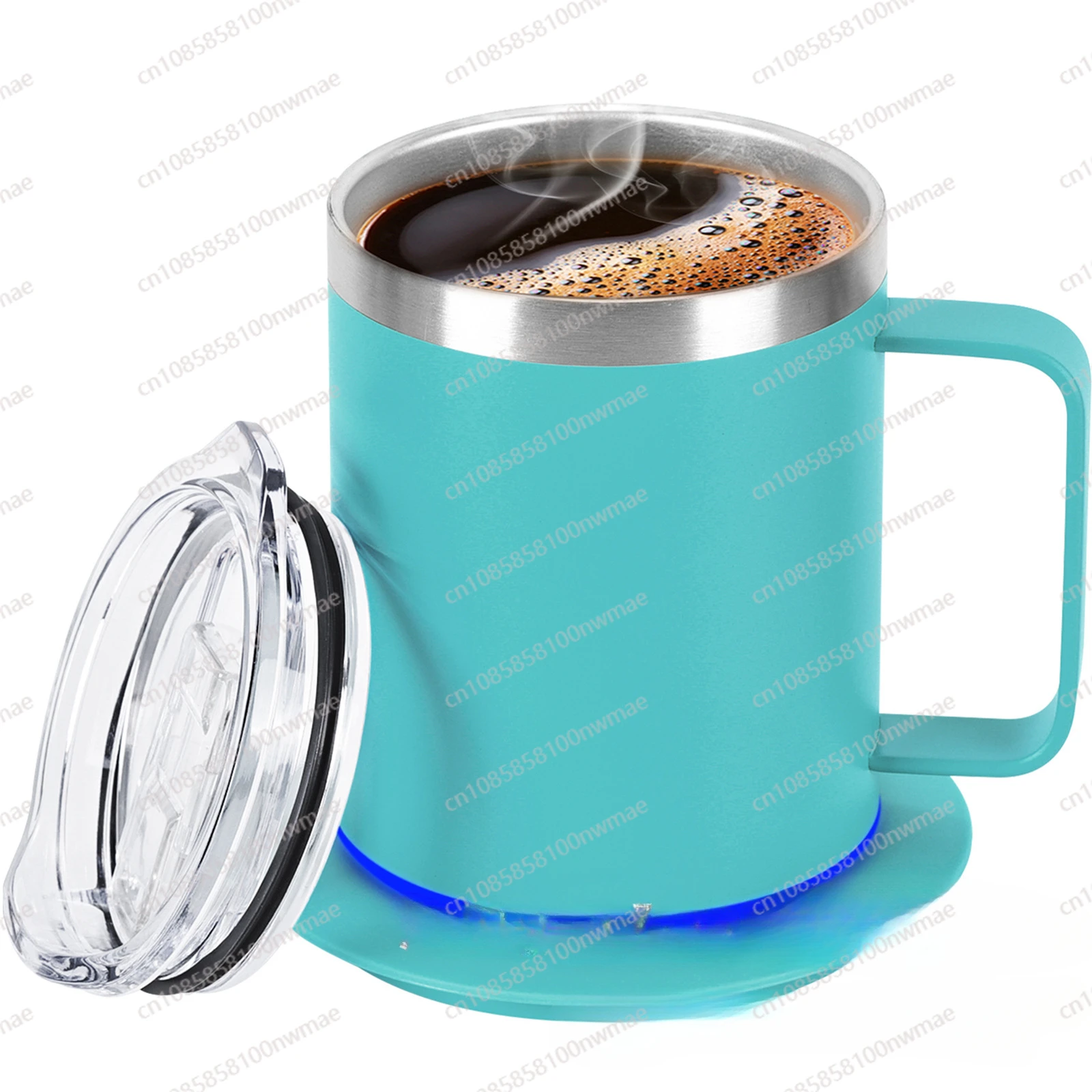 Coffee cup double-layer stainless steel constant temperature Cup with heating base and constant Temperature 55-65degrees cup set