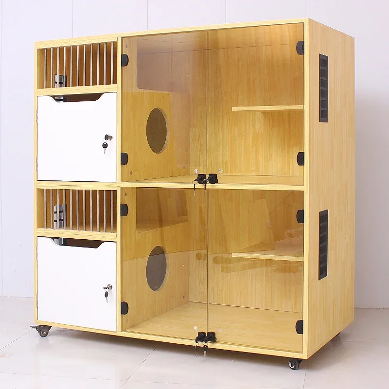 

cat Villa Household Cage Indoor Cabinet House Breeding Cage Pet Store Large Space Foster Display Cabinet House
