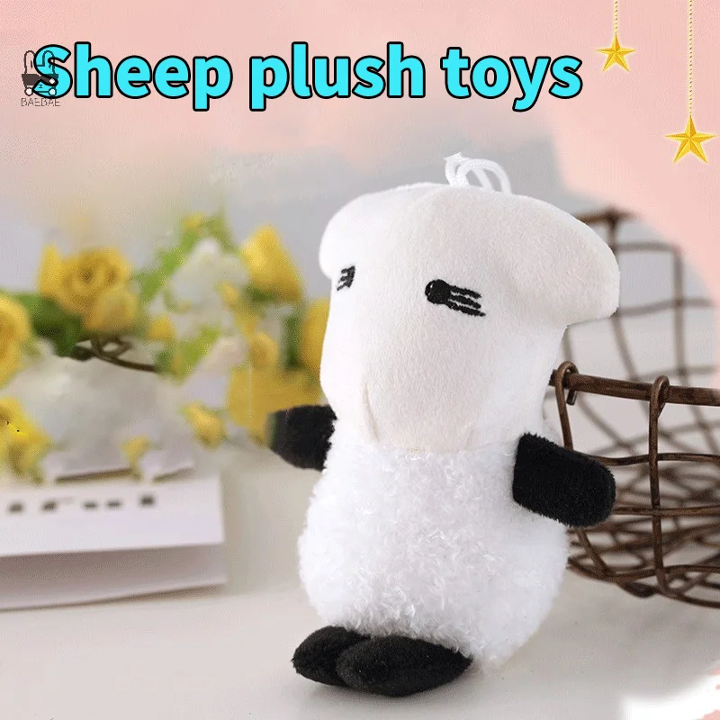 14cm Cute Sheep Plush Keychain Soft Stuffed Cartoon Doll Plush Toy Doll Doll Key Chain Kids Children Bag Pendant