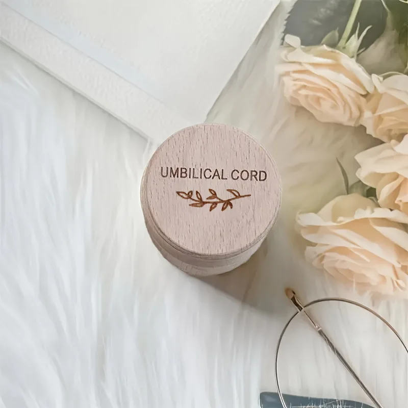 Wooden Baby Teeth Box Hair Umbilical Cord Collection Box for Newborn Baby Teething Storage Baby Souvenirs Shower Gift
