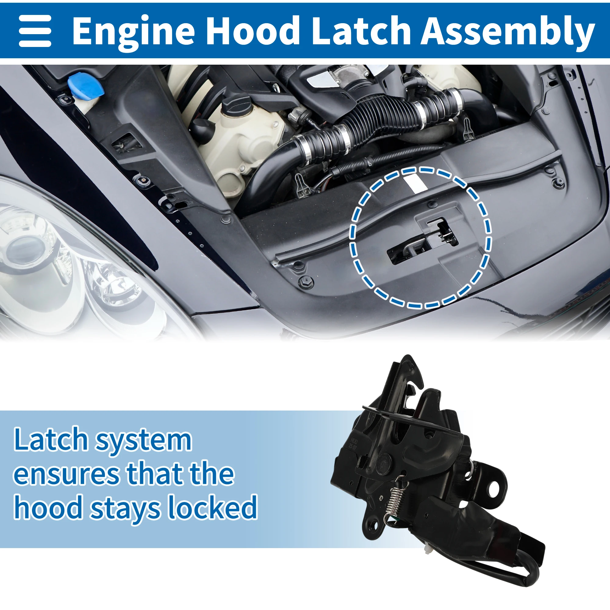 

UXCELL Hood Latch Assembly for Toyota Venza 2009-2015 No.535100T022 1 Pcs