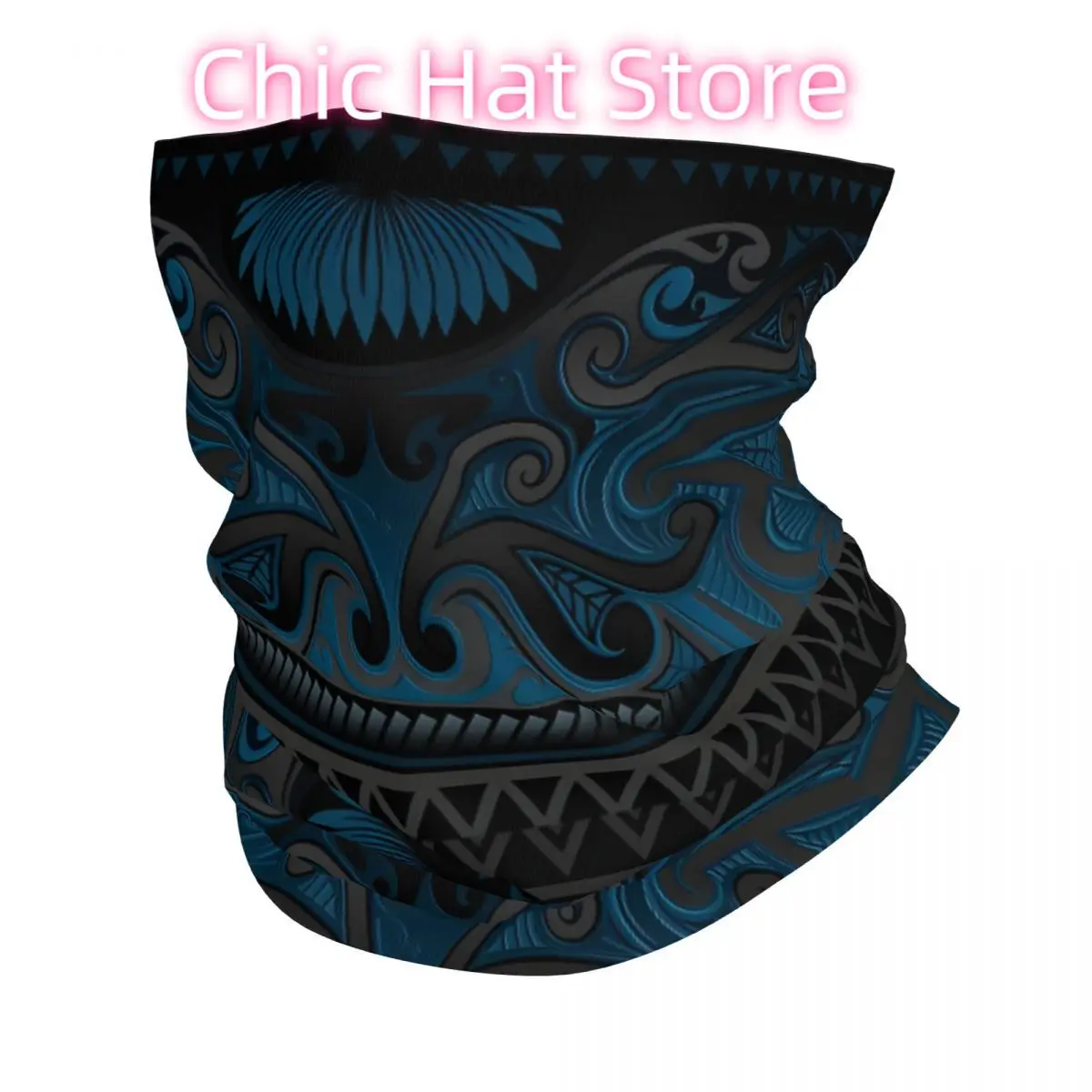 

Maori Pattern Headband Neck Warmer Men Ski Running Tube Scarf Medical Nurse Face Bandana Gaiter