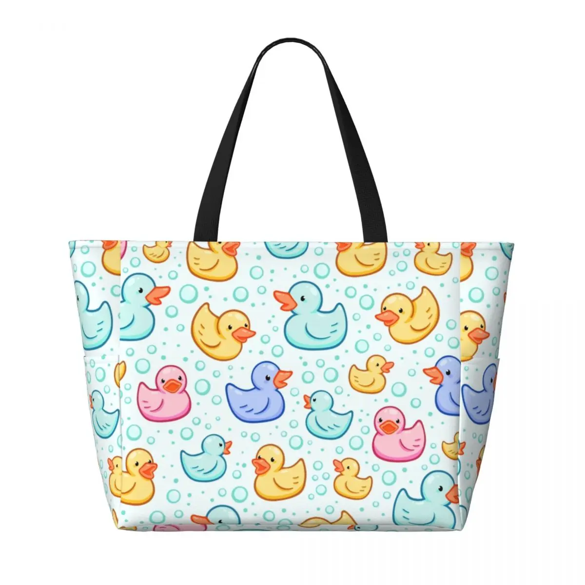 Custom Rubber Ducks Tote Bag for Women Large Capacity Gym Beach Travel Bags