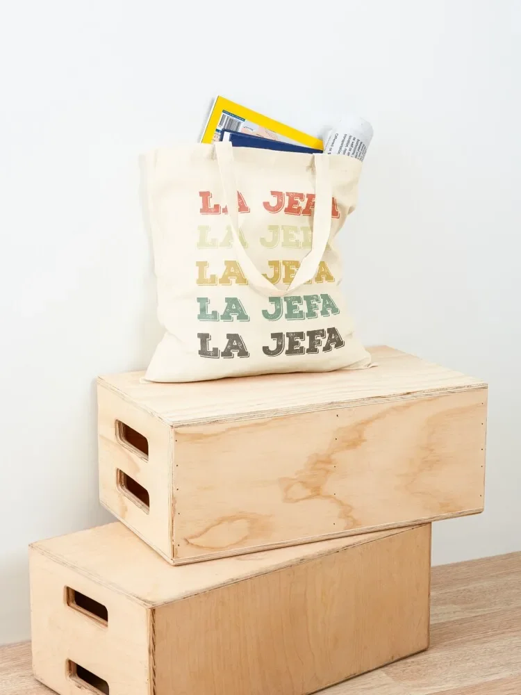 قميص La Jefa، ملابس عتيقة، ملابس قميص لاتينا إسباني ماما، حقيبة حمل تي شيرت مكسيكية من Chicana