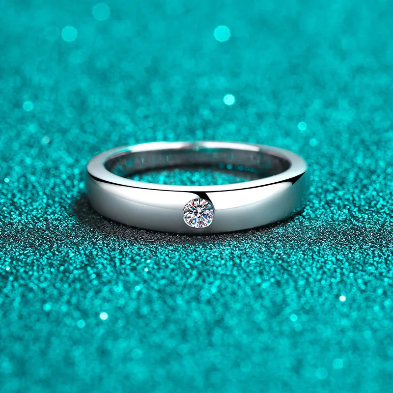 

D VVS1 Moissanite Ring for Women Man Sparkling Wedding Eternity Bands Sterling Silver 925 Engagement Rings Fine Jewelry