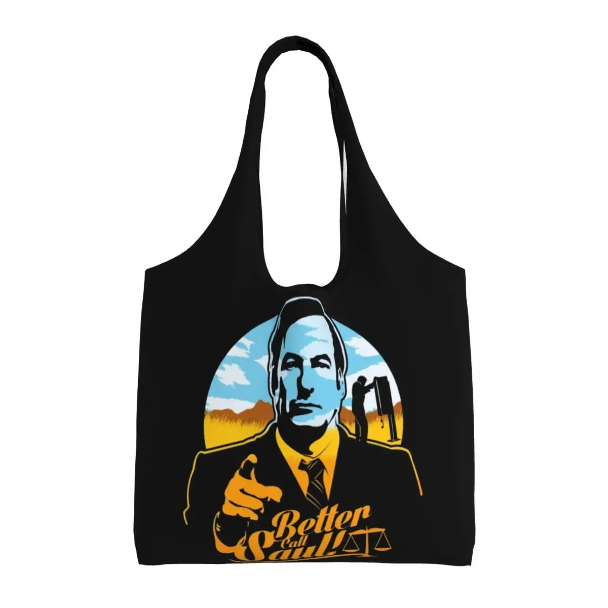 Heisenberg Breaking Bad Grocery Shopping Tote Bag Women Better Call Saul Canvas Shoulder Shopper Bags Large Capacity Handbag