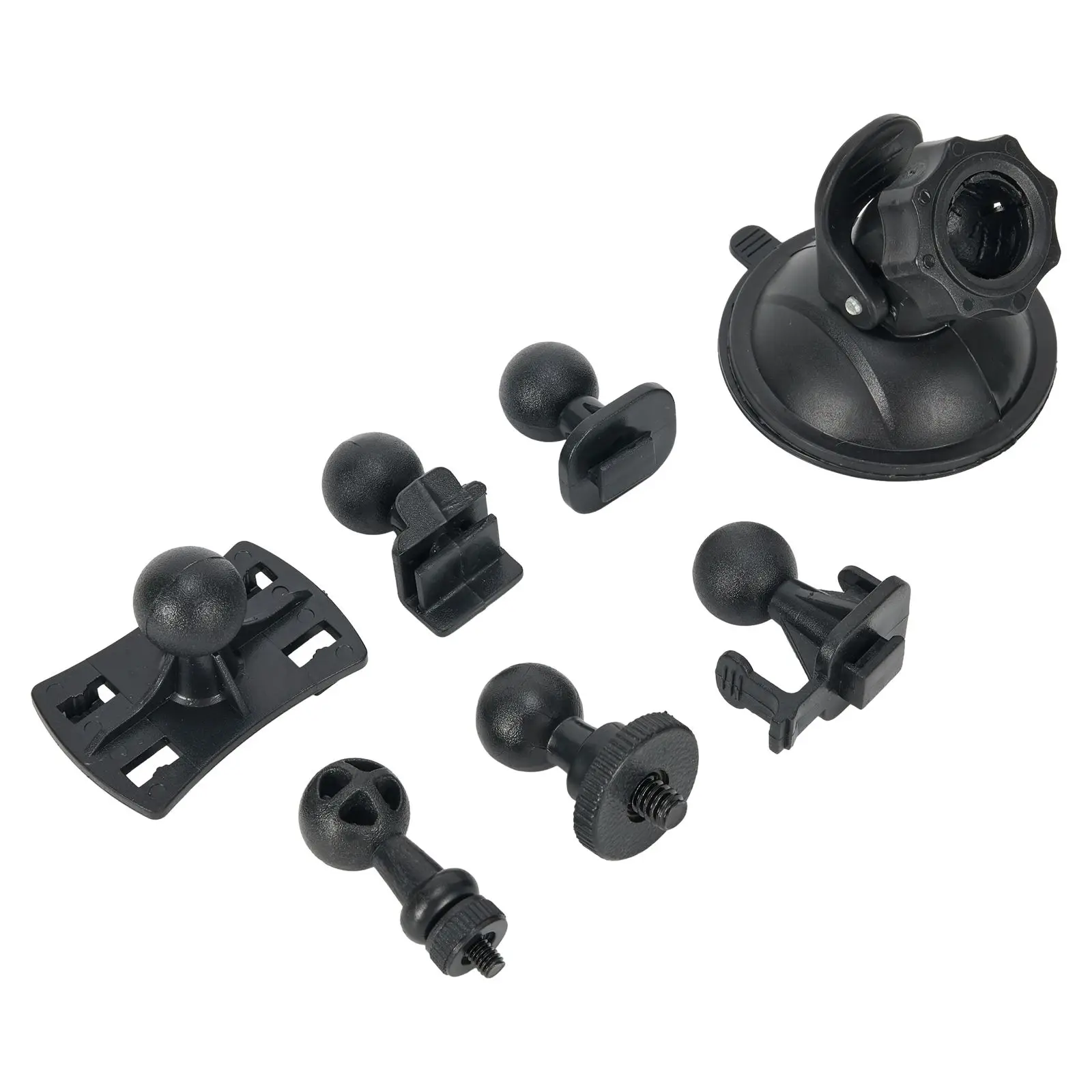 Car Suction Cup Dash Cam Holder Video Recorder Stand With 6 Types Adapter Auto Drive Recorder Bracket Suction Cup Base Kit