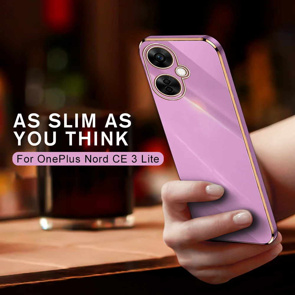Funda de TPU suave chapada para OnePlus Nord CE 3 Lite N30 5G One Plus 1 + NordCE3 CE3 Light CE3Lite N 30, cubierta a prueba de golpes para cámara, nueva