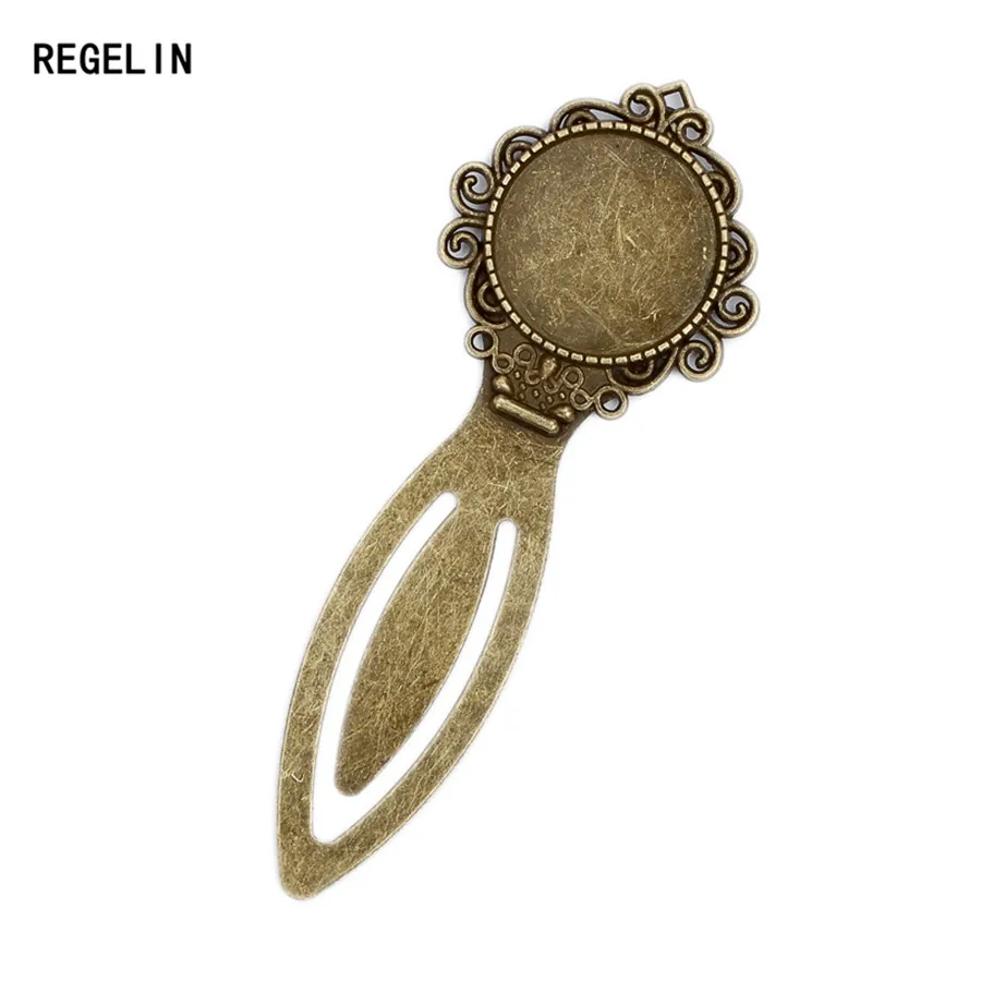 REGELIN Mode 10 teile/los Antike Vintage Retro Handgemachte Lesezeichen Cabochon Basis Lesezeichen Einstellung für Cabochon Cameo DIY Lesezeichen