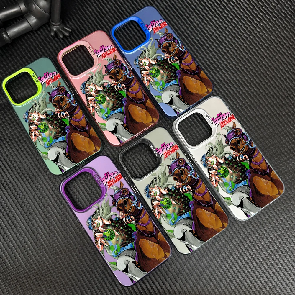 JoJos Bizarre Adventure Jonathan Joestar Phone Case for iPhone 12 11 13 14 15 16 Max Pro Plus Laser Cover IMD