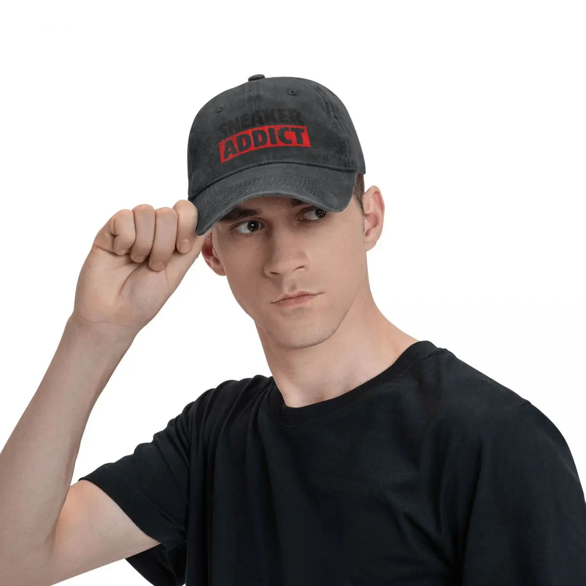 Sneaker Addict Box Bred Baseball Caps Fashion Denim Hats Outdoor Adjustable Casquette Hip Hop Baseball Cowboy Hat for Men Women
