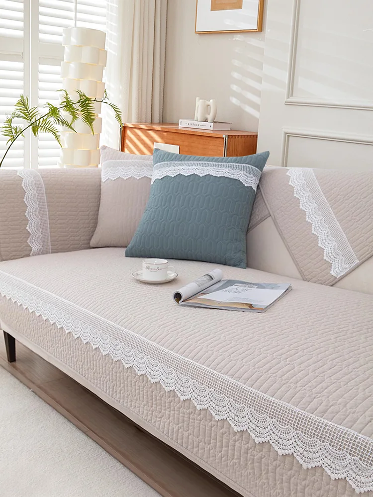 

Чехол для дивана в скандинавском стиле, современный, простой, из чистого хлопка, всесезонный, противоскользящий, зимний, универсальный, для кожаных диванов, тканевый, как полотенце