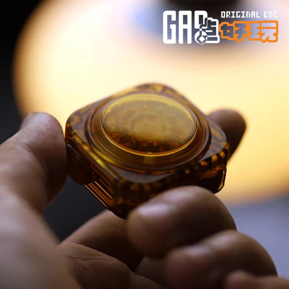 STOCK GAO STUDIO EDC Push Slider PC Composite Toy Ratchet Fidget Spinner Rebound Magnetic Stress Relief Toy Original Designs