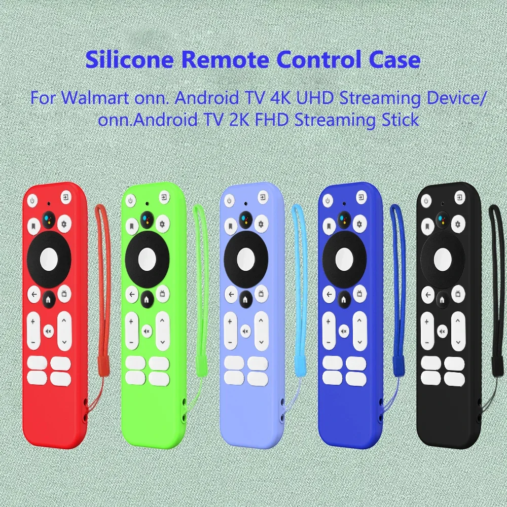 Silicone TV Remote Control Protective Sleeve All-inclusive TV Remote Control Case Shockproof for Walmart Onn. Android TV 4k Uhd