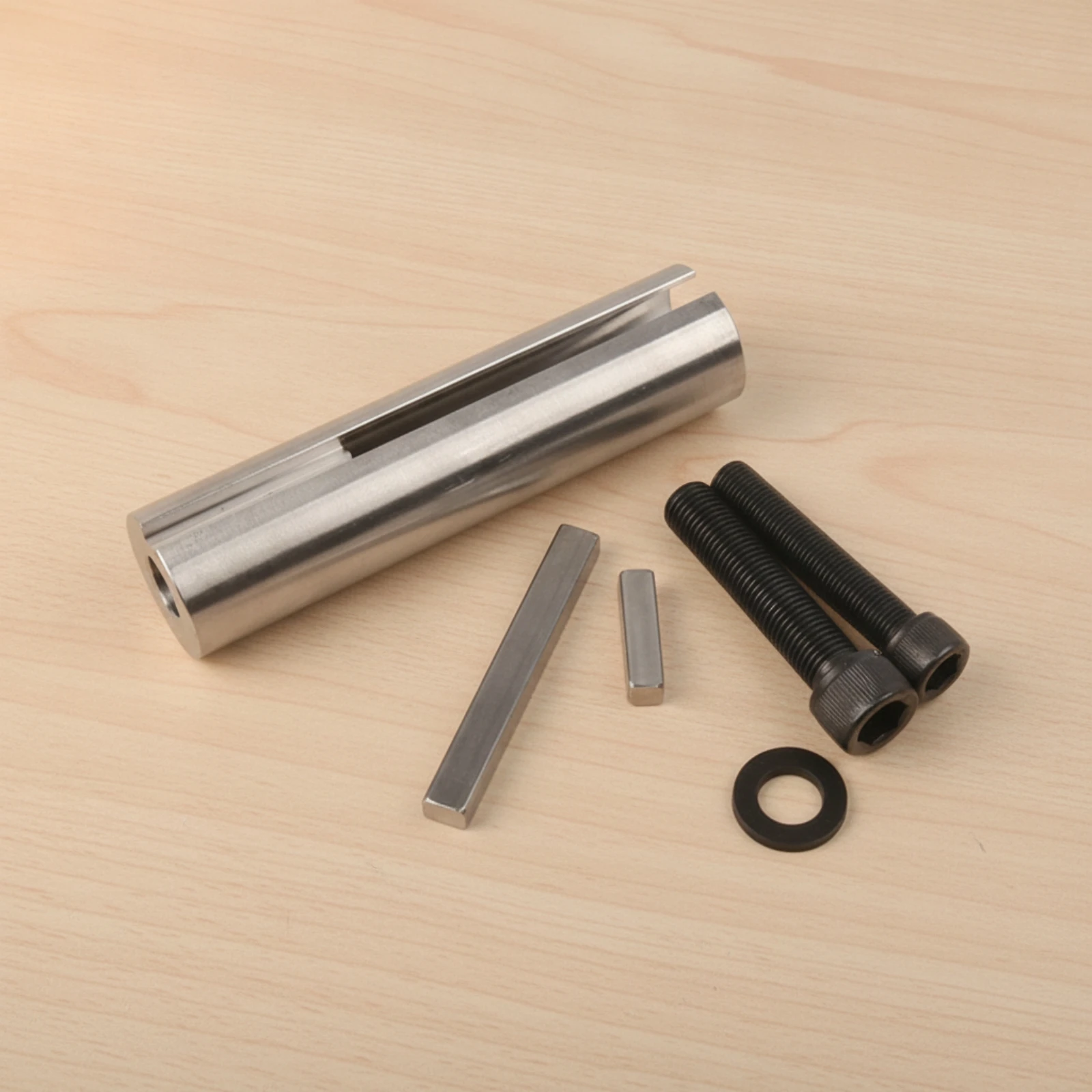 Split Sleeve Crankshaft Adapter Polished Stainless Steel Engine Pulley Crankshaft Sleeve Adapter Rust-Resistant Precision Fit