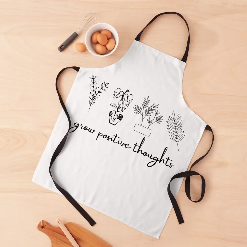 

Grow positive thoughts Apron Kitchen For Man Kitchen Apron