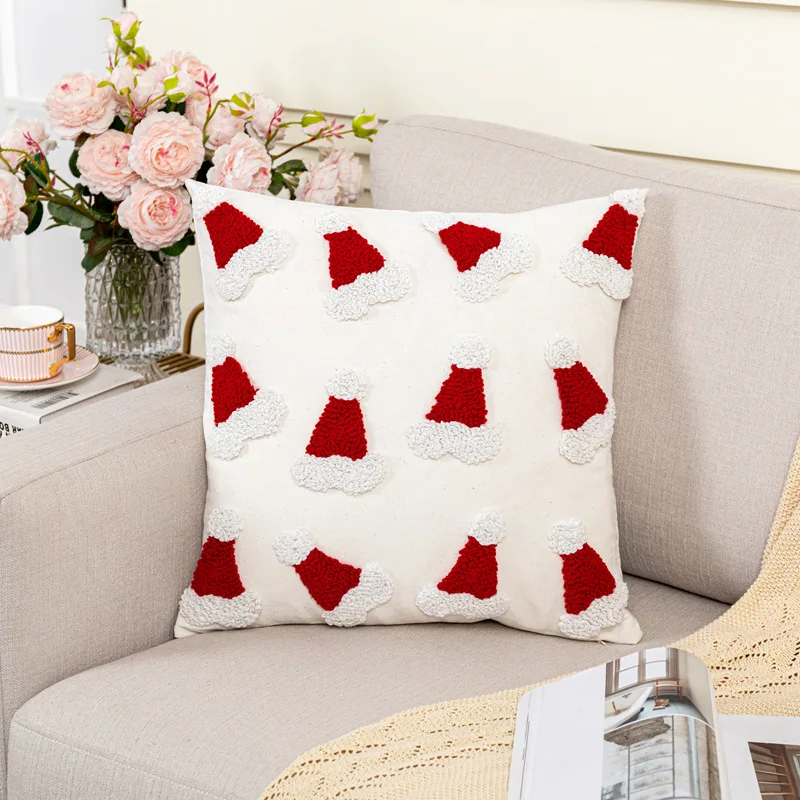 

Home Office Sofa Tufted Tassel Pillowcase Cute Modern Style Pillowcase Hug 45*45cm Pillowcase Xmas Pillow Cover Cushion Cover