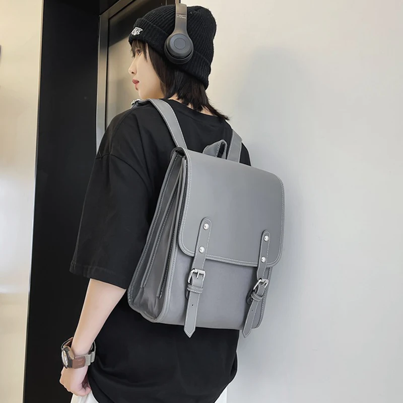 Backpack Women New Korean Style Fashion Wild Trend Preppy Style Large Capacity Ladies School Backpack for Girls Male Travel Bag