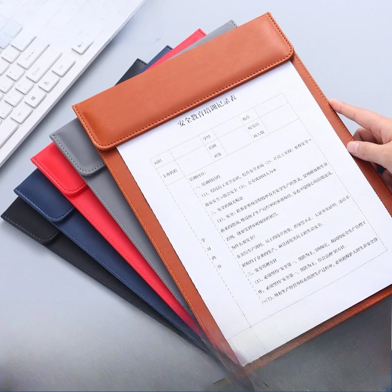 

Папка-планшет А4 из кожи с клипсой для офиса и совещаний