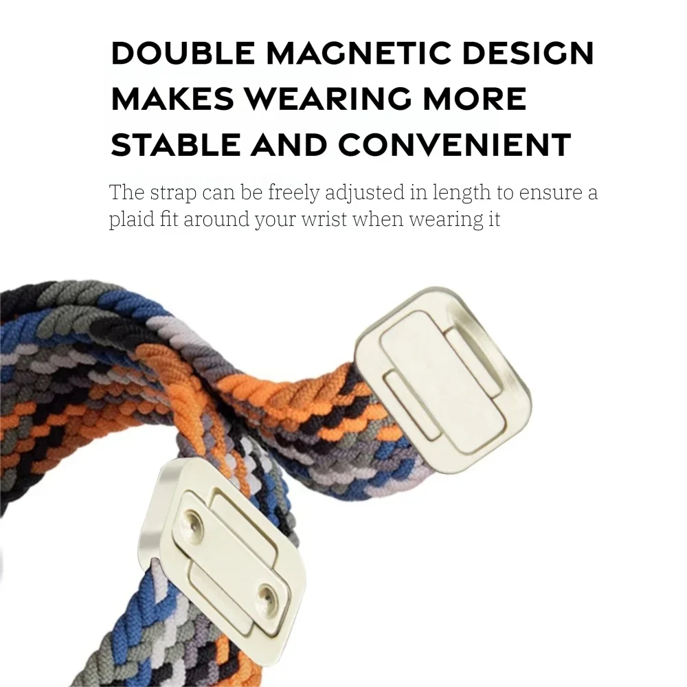 حزام نايلون + مشبك مغناطيسي لساعة Xiaomi Band 8Pro 9Pro سريع الإصدار قابل للتنفس سوار ساعة رياضية لساعة Redmi 5 4 #3