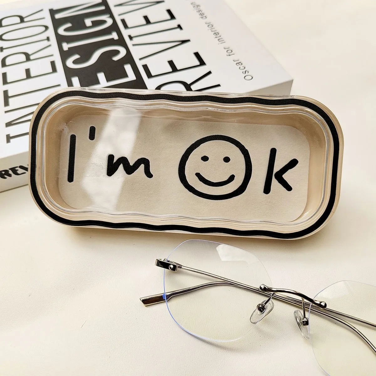 OLLYMURS Art Designer Custom IN Transparentes Brillenetui, Anti-Druck und Anti-Drop, kreatives Brillenetui für Studenten, Sonnenbrillen