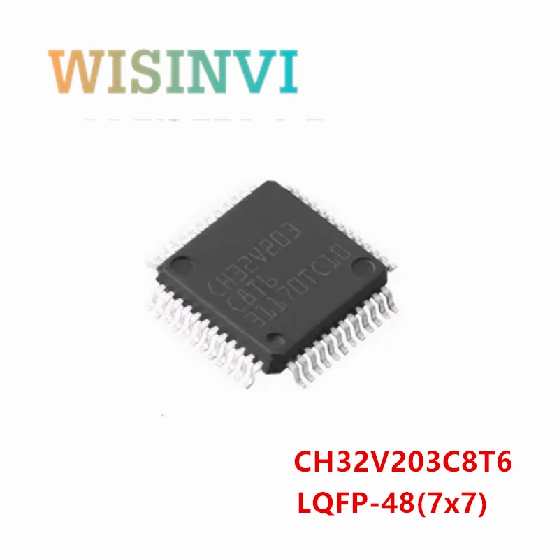 10 шт. CH32V203C8T6 32V203C8T6 LQFP-48(7x7) 144 МГц 64 КБ общая флэш-память 20 КБ MCU