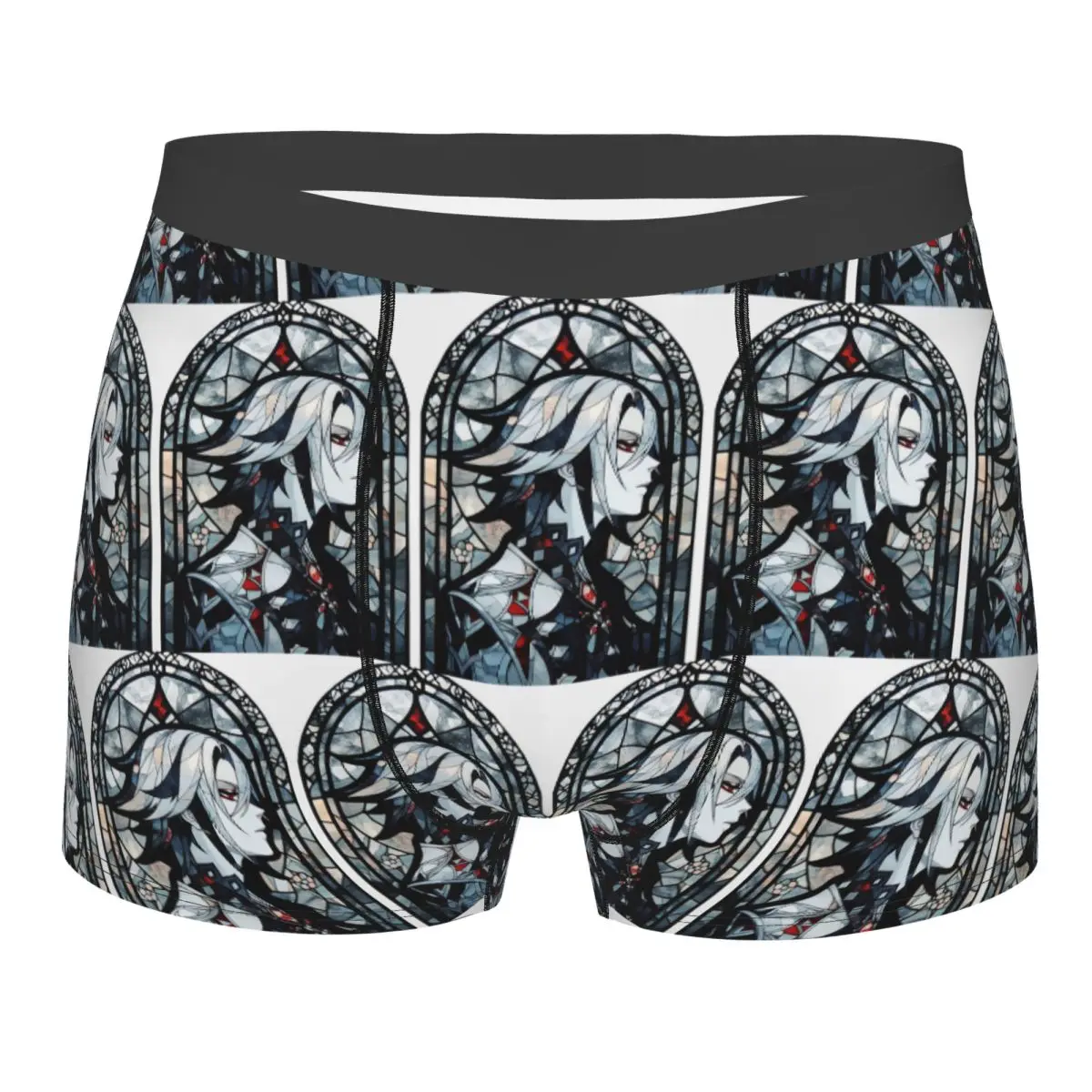 Boxer Underpants Shorts Genshin Impact Arlecchino Anime Panties Men Breathable Underwear for Homme Man Boyfriend Gift