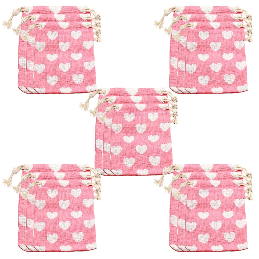 

15Pcs Cotton Bag Small Portable Handbag Gift Packaging Drawstring Lightweight Organizer For Cosmetics Keys Wallet Phone Travel