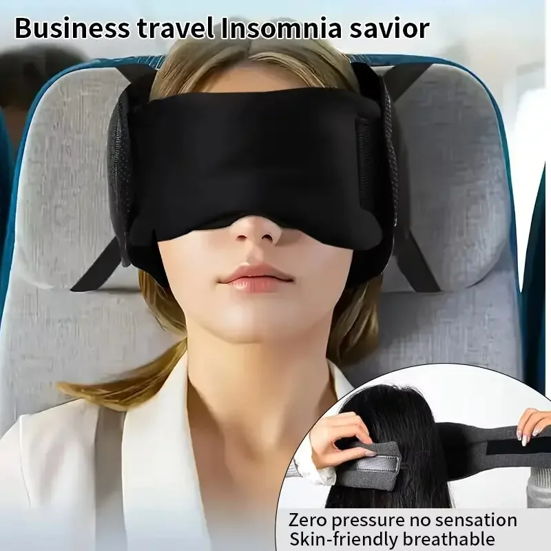 Multifunktionales Reise-Nackenkissen mit Augenmaske, Schlafunterstützung, tragbar und faltbar für Flug- und Autoreisen – Detail 1