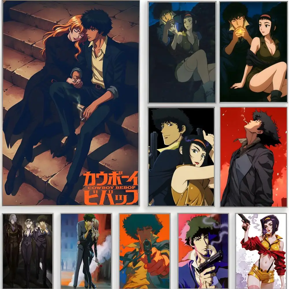 space anime c-Cowboy Bebop Poster Classic Wall Art  Home Decor  Peel and Stick Unframed