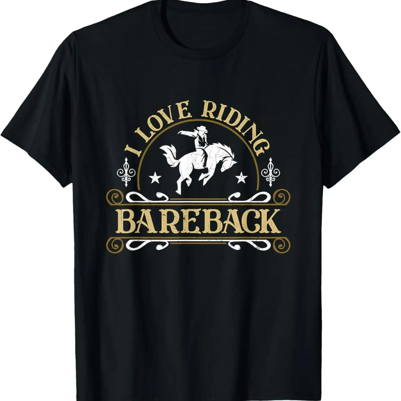 I Love Riding Bareback Cowgirl Thing Rodeo T Shirt vintage Washed homme Stretched graphic Casual Versatile fashion Comfortable
