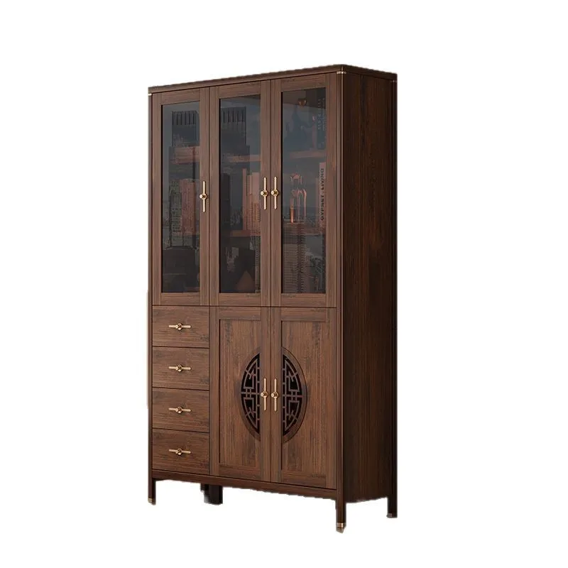 

New Chinese bookcase combination cabinet integrated to the top
