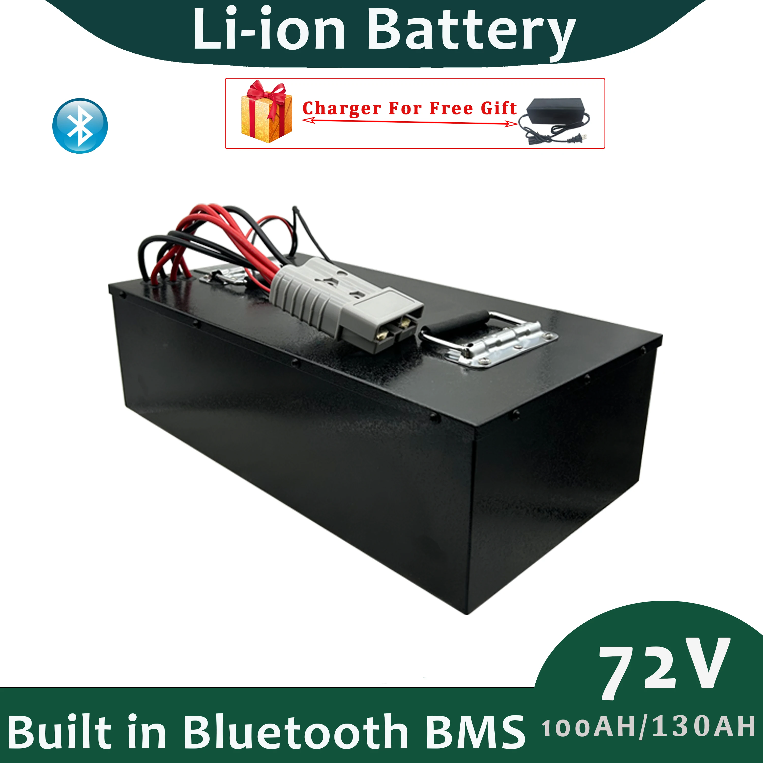 

72V 100AH 130AH Li-ion Battery Pack With Charger 170A 220A 340A Lithium Polymer Battery For Electric Bus