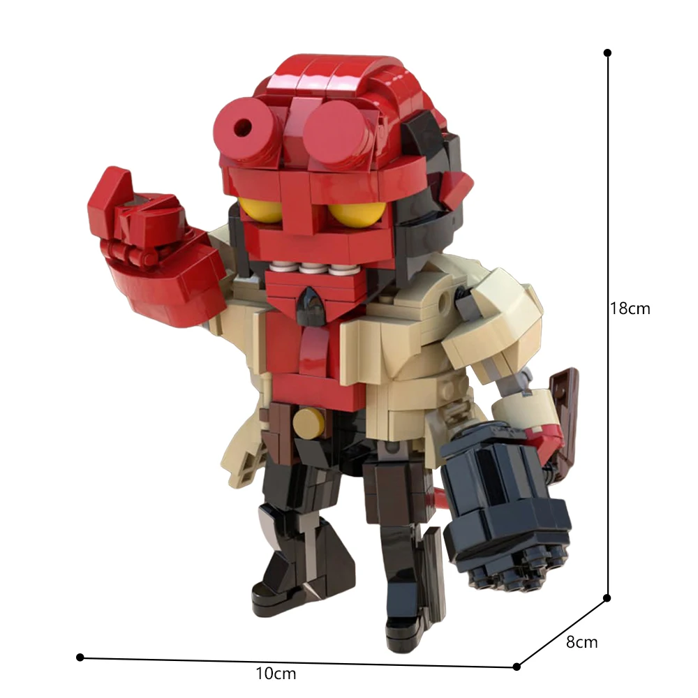 MOC Mecha Anung Un Rama Weirdo Monster Roles مجموعة مكعبات البناء للفيلم Hellboyed Hell Brickheadz لعبة الطوب للأطفال هدية