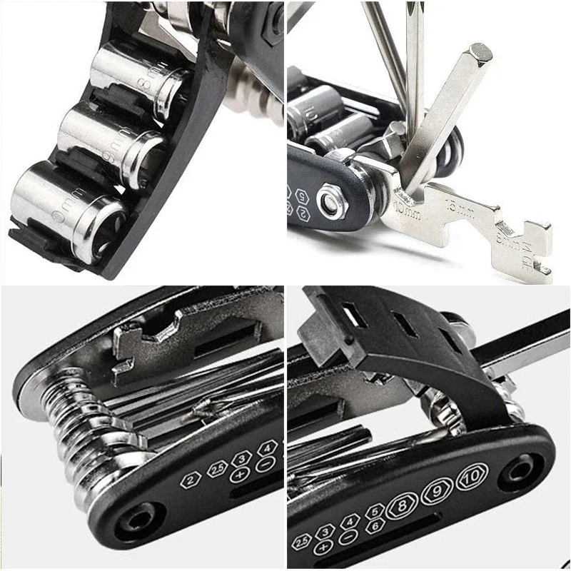 AliExpress NONE 16 in 1 mountain bike portable socket multi-purpose wrench bike multi tool screwdriver bike repair tool